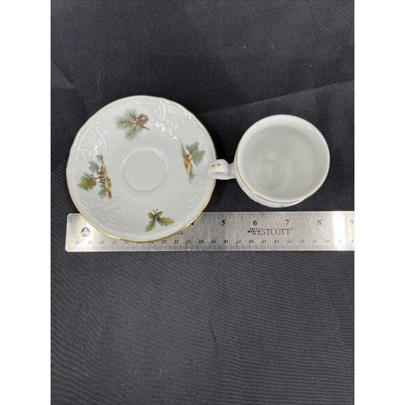 Bernadotte Czech Republic Wilddlife Pheasant Espresso Demitasse Cup and Saucer - Picture 10 of 11